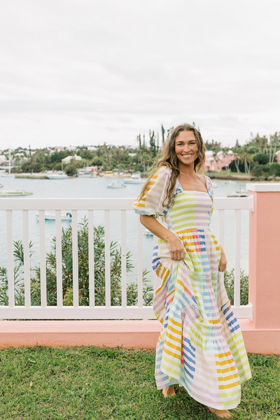 Tula Dress -- Colorful Stripes