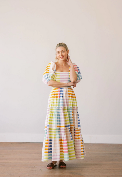 Tula Dress -- Colorful Stripes