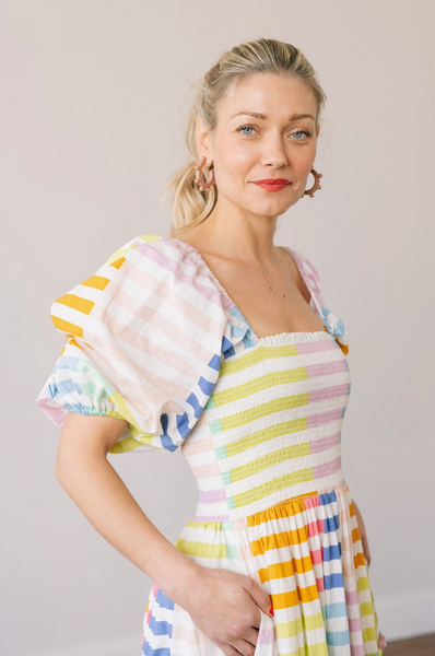 Tula Dress -- Colorful Stripes