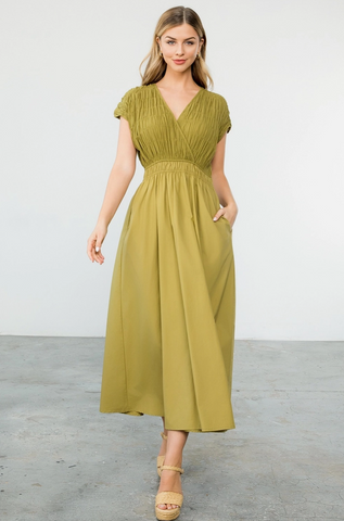 Stacie Dress -- Olive