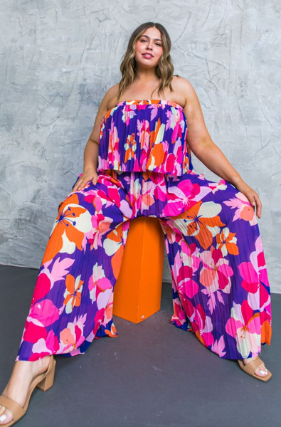 Chrissy Jumpsuit -- Purple