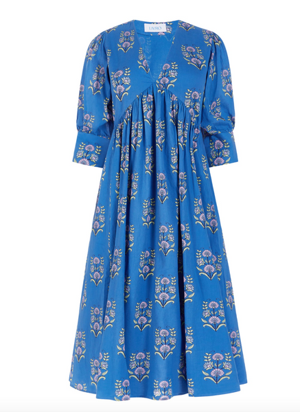 Ingrid Dress -- Cornflower Mughal