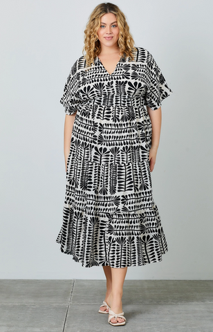 Planted Dress -- Black