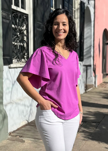 Elliot Tee -- Magenta Bloom