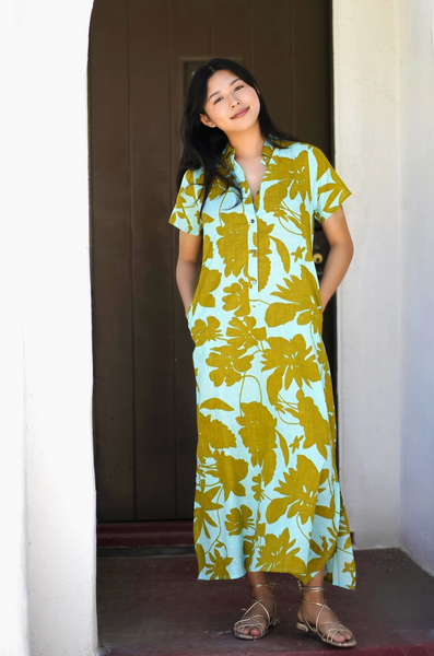 Carrie Dress -- Turquoise Olive