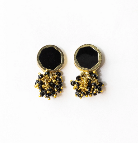 Kimberly Enamel Earring - Black