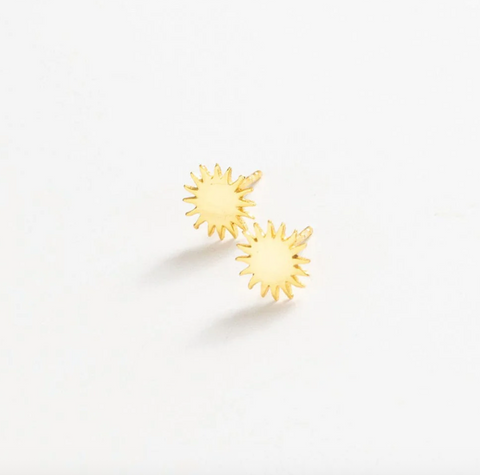 Alice Sunburst Post Earrings 18k Gold