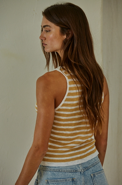 Shine Top -- Mustard White