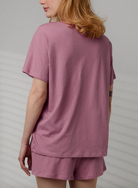 Organic Pima Tee Short Set -- Rose