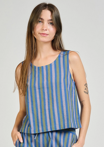 Neko Tank -- Lavender Stripe