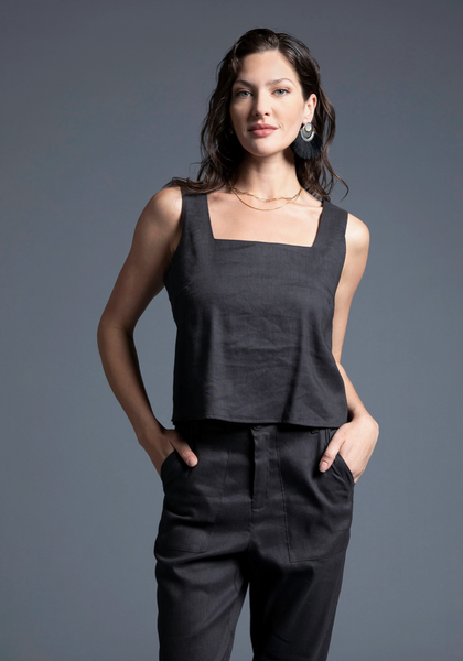 Rosalia Tank -- Washed Black