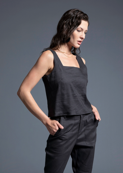Rosalia Tank -- Washed Black