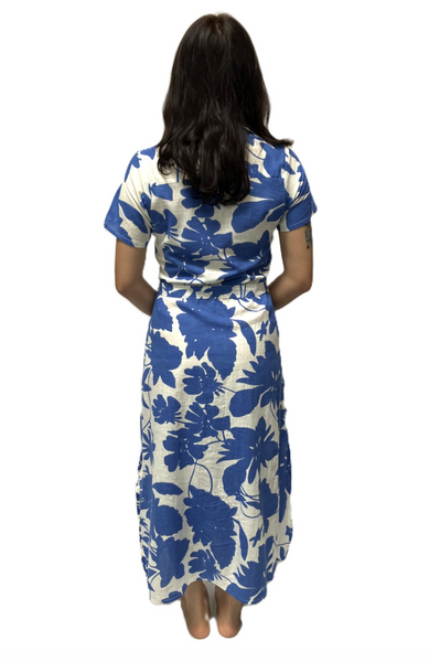 Carrie Dress -- Blue/White