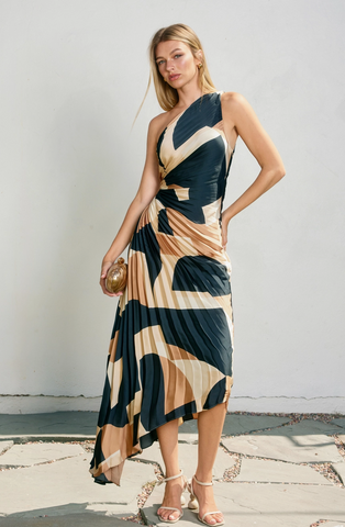First Class Dress -- Midnight Taupe