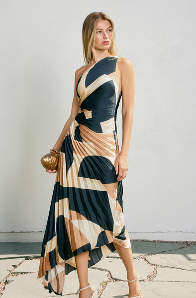 First Class Dress -- Midnight Taupe