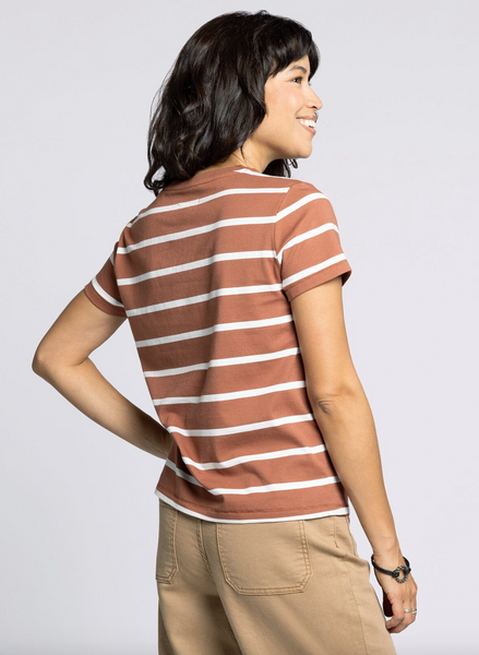 Asher Tee -- Brown White