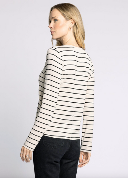 Lauren Top -- Birch Black Stripe