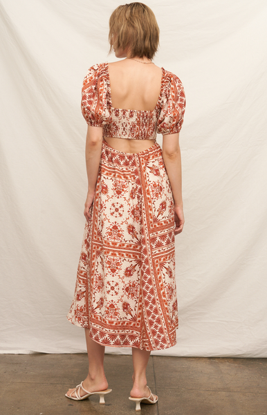 August Dress -- Rust
