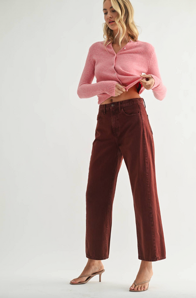 Barrel Jean Twist -- Cinnamon