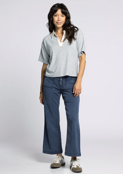 Calix Top -- White Navy