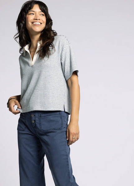Calix Top -- White Navy