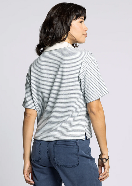 Calix Top -- White Navy