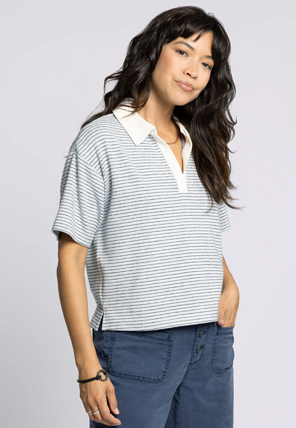 Calix Top -- White Navy