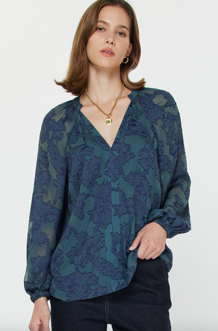 Niki Top -- Teal Navy