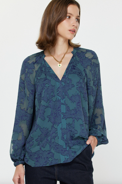 Niki Top -- Teal Navy