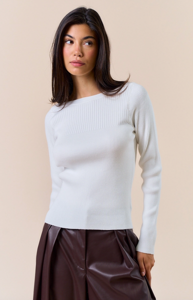 Boatneck Top -- White
