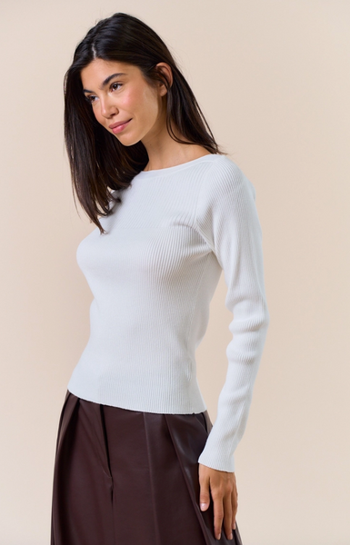 Boatneck Top -- White