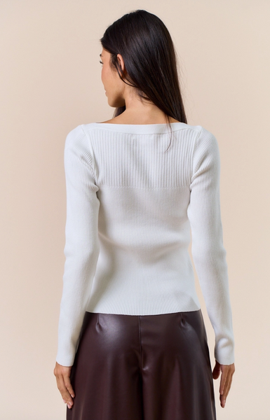 Boatneck Top -- White