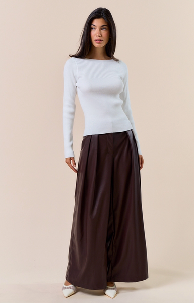 Boatneck Top -- White