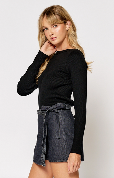 Boatneck Top -- Black
