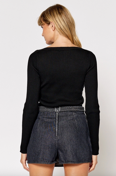 Boatneck Top -- Black