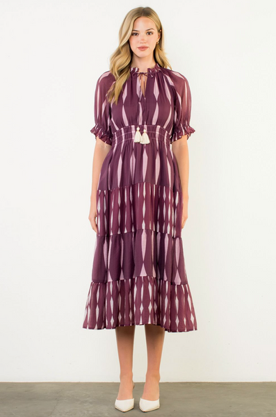 Katie Dress -- Burgundy