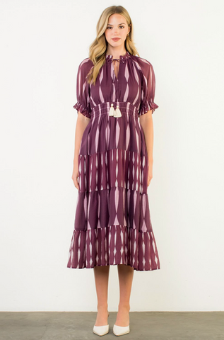 Katie Dress -- Burgundy
