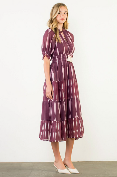 Katie Dress -- Burgundy