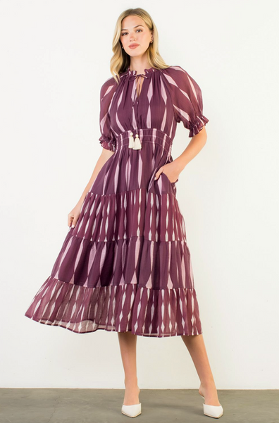 Katie Dress -- Burgundy