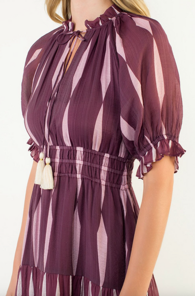 Katie Dress -- Burgundy