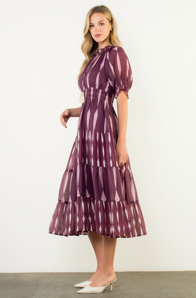 Katie Dress -- Burgundy