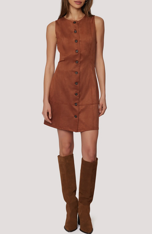 Regal Poise Dress -- Coffee