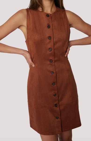 Regal Poise Dress -- Coffee