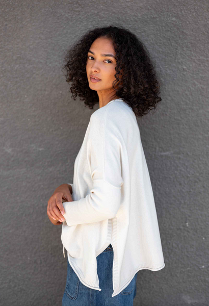 Catalina Cotton Sweater -- Warm White