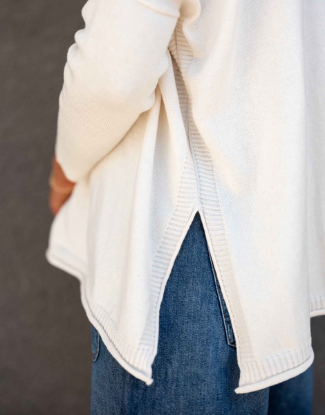 Catalina Cotton Sweater -- Warm White