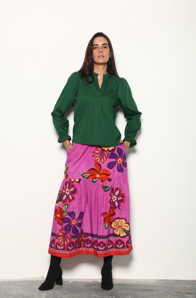 Ada Skirt -- Mauve Blossoms