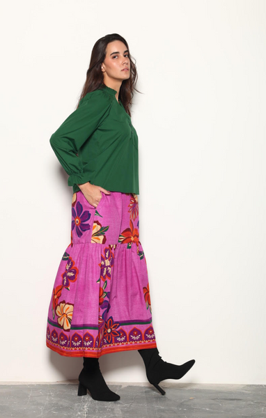 Ada Skirt -- Mauve Blossoms