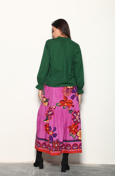 Ada Skirt -- Mauve Blossoms