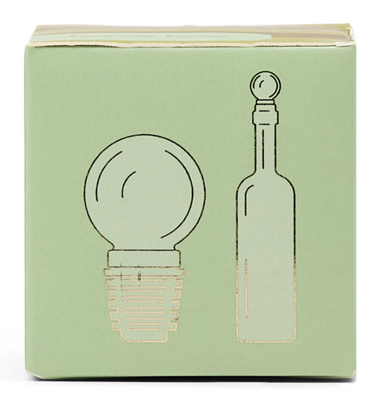 The Moony Glass Bottle Stopper - Olive