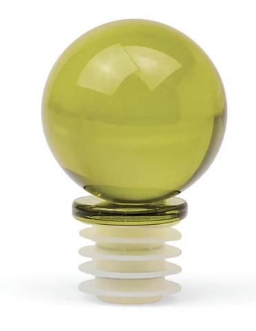 The Moony Glass Bottle Stopper - Olive